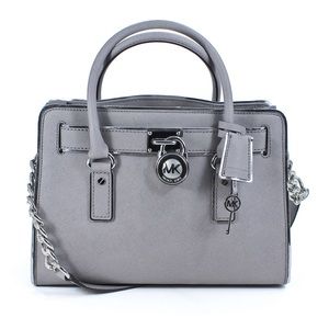 Grey authentic MK leather bag